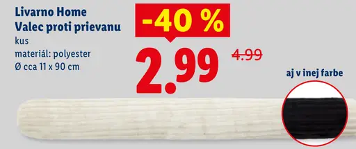 Livarno Home Valec proti prievanu