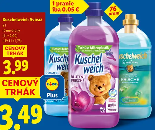 Kuschelweich aviváž rôzne druhy