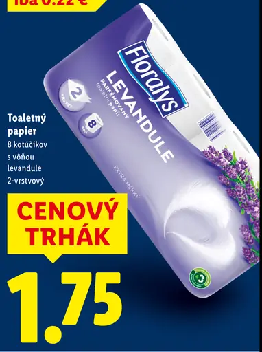 Floralys toaletný papier levanduľa 2-vrstvový