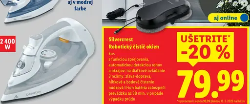 Silvercrest robotický čistič okien
