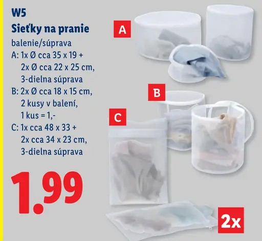 W5 Sieťky na pranie
