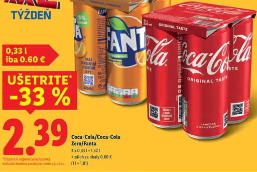 Coca-Cola Coca-Cola Zero Fanta plechovka