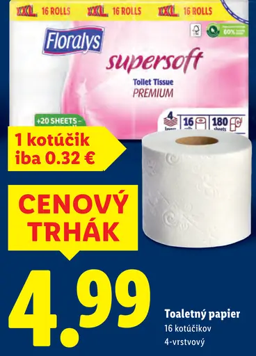 Floralys toaletný papier supersoft premium