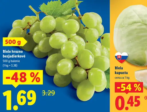 Biele hrozno bezjadierkové