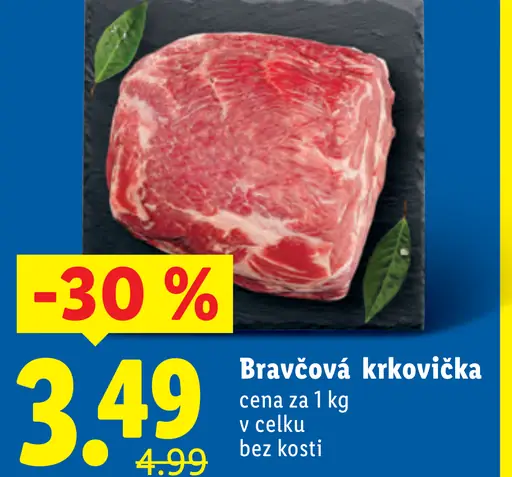 Bravčová krkovička bez kosti, plátky