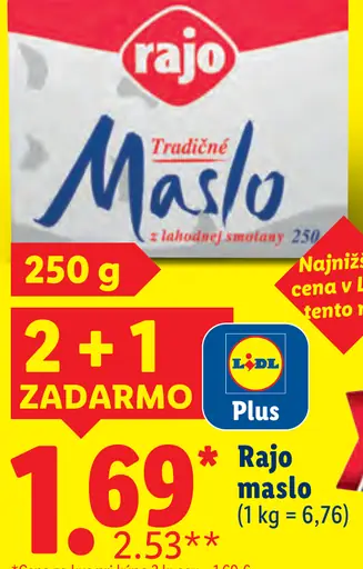 Rajo Tradičné maslo z lahodnej smotany