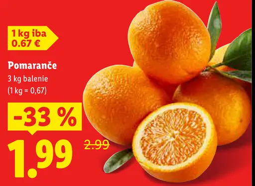 Pomaranče 3 kg balenie