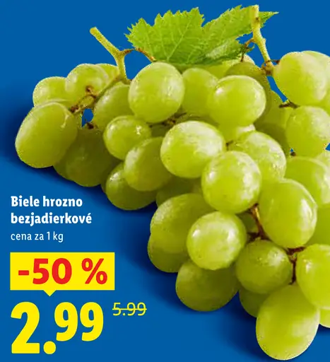 Biele hrozno bezjadierkové