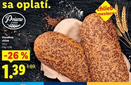 Priamo z Pece Viaczrnný chlieb