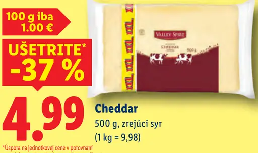 Valley Spire Cheddar zrejúci syr