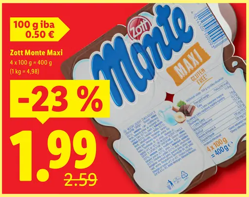 Zott Monte Maxi dezert