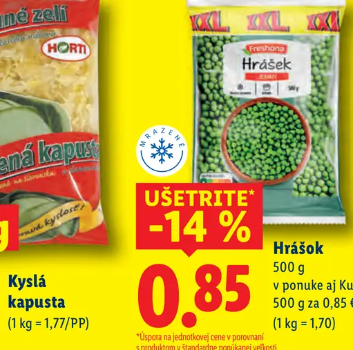 Freshona hrášok mrazený