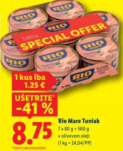 Rio Mare Tuniak v olivovom oleji