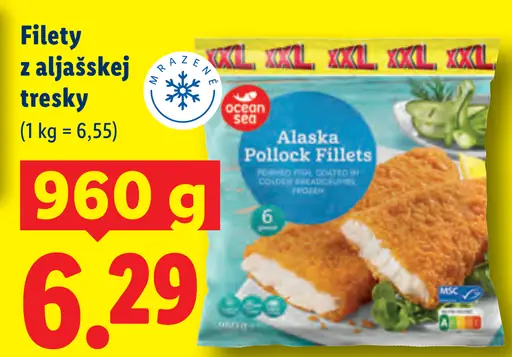 Ocean Sea Filety z aljašskej tresky obalované