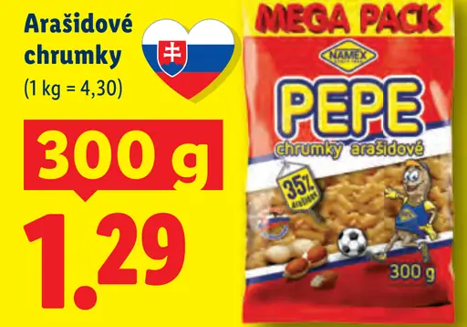 Naše Arašidové chrumky Mega Pack