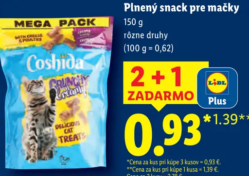 Coshida Plnený snack pre mačky