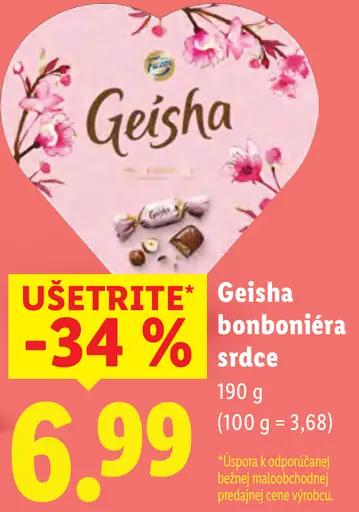 Geisha bonboniéra srdce