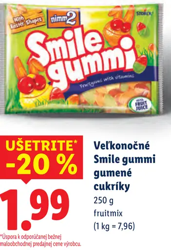 Veľkonočné Smile gummi gumové cukríky