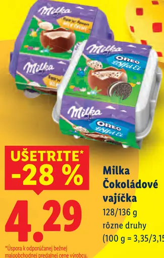 Milka Čokoládové vajíčka
