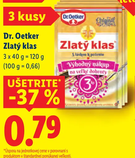 Dr. Oetker Zlatý klas s kúskom pocitu