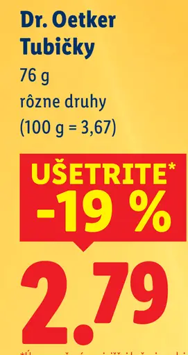Dr. Oetker tubičky