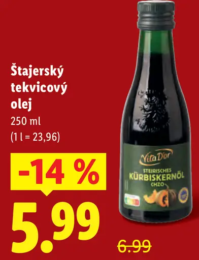 Vita D’or štajerský tekvicový olej