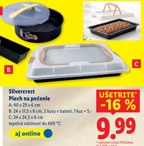 Silvercrest plech na pečenie set