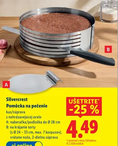 Silvercrest pomôcka na pečenie z nehrdzavejúcej ocele