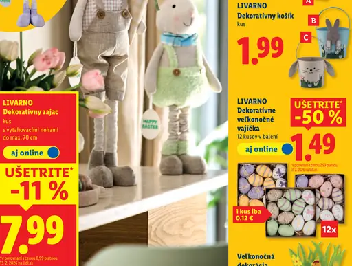 Livarno dekoratívny zajač