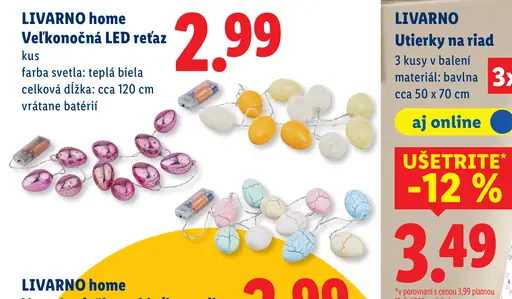 Livarno home veľkonočná LED reťaz