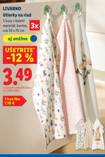 Livarno utierky na riad