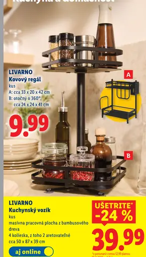 Livarno kovový regál