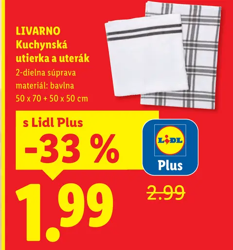 Livarno kuchynská utierka a uterák
