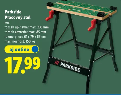 Parkside Pracovný a upínací stôl