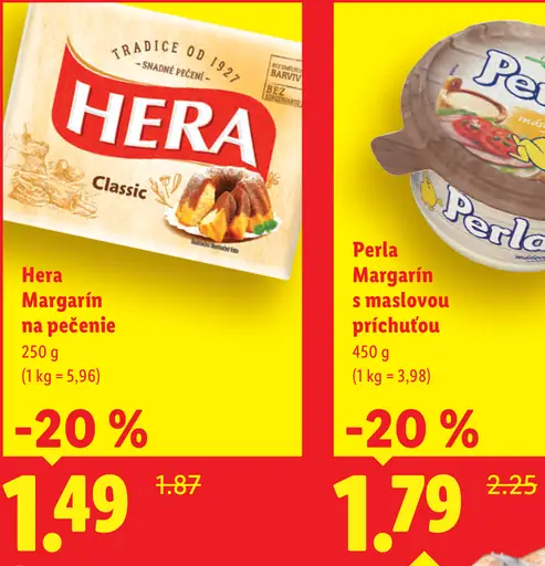 Hera margarín na pečenie Classic