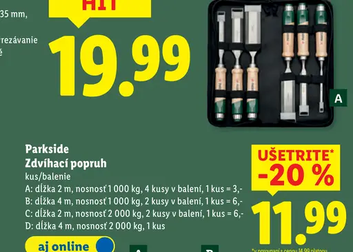 Parkside zdvíhací popruh