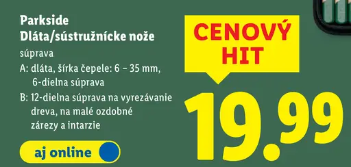 Parkside dláta / sústružnícke nože súprava