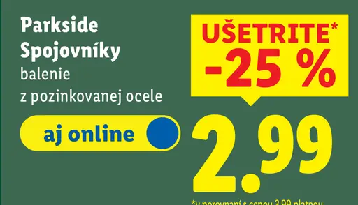 Parkside spojovníky z pozinkovanej ocele