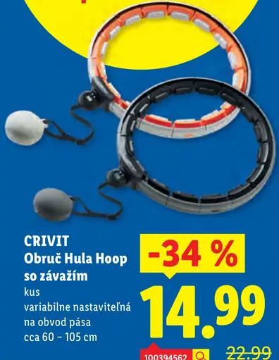 Crivit obruč Hula Hoop so závažím