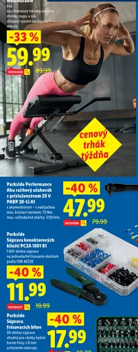 Parkside Performance aku račňový uťahovák s príslušenstvom 20 V PARP 20-Li A1