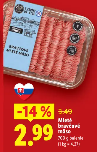 Mleté bravčové mäso XXL