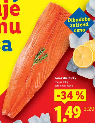 Losos atlantický celá fileta s kožou