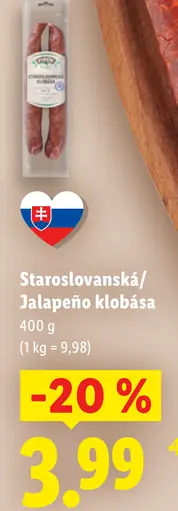 Staroslovanská klobása / Jalapeño klobása