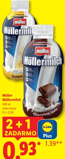 Müller Mliečny nápoj rôzne druhy Müllermilch