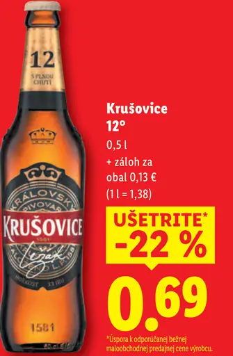 Krušovice 12° plechovka