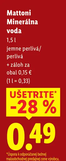 Mattoni minerálna voda jemne perlivá alebo perlivá