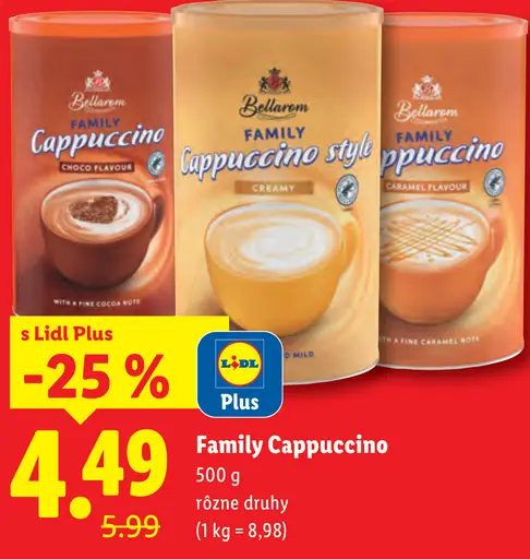 Bellarom Family Cappuccino cocoa flavour