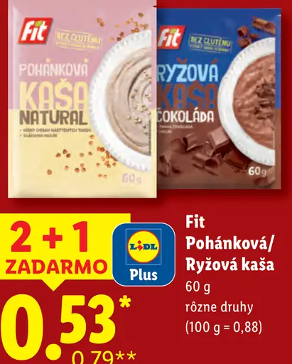 FIT Ryžová kaša Čokoláda