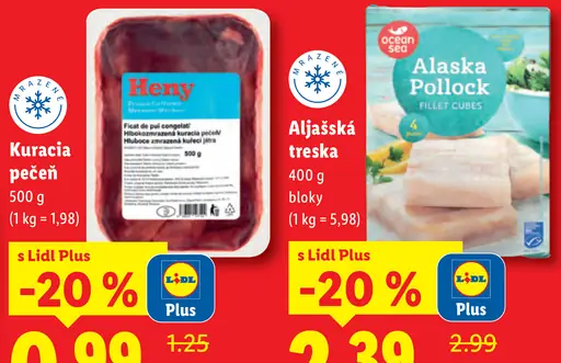 Heny kuracia pečeň mrazená