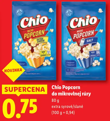 Chio Micro Popcorn so syrovou príchuťou